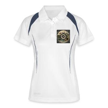 Follow the path Compass Mountains Motivation - Women's Polo breathable - white/navy - Front