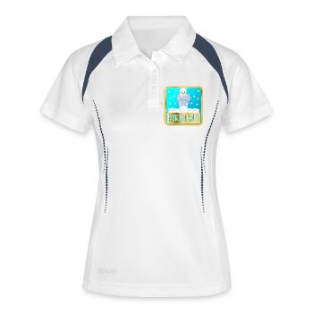 MIR IST KALT - WINTER EISBÄREN - Frauen Polo atmungsaktiv - Weiß/Navy - Vorne
