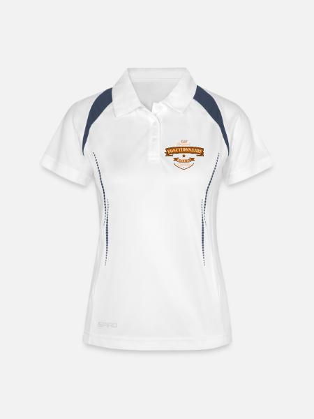 Official - Women's Polo breathable - white/navy