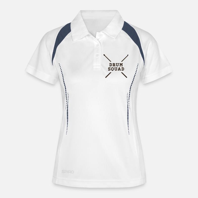 DRUM squad - Women's Polo breathable - white/navy