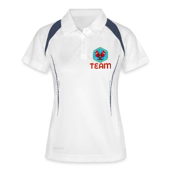 CHRISTMAS TEAM PADEL TENNIS - Women's Polo breathable - white/navy - Front