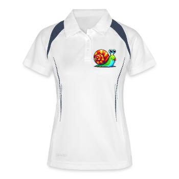 Snail - Women's Polo breathable - white/navy - Front