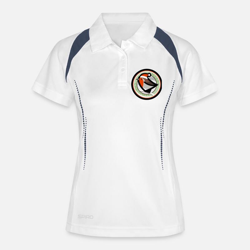 Christmas Robin - Women's Polo breathable - white/navy