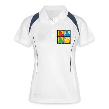 Doves - Women's Polo breathable - white/navy - Front