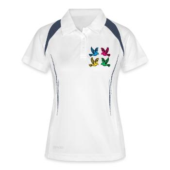Doves - Women's Polo breathable - white/navy - Front