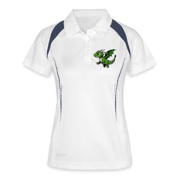 Dragon - Women's Polo breathable - white/navy - Front