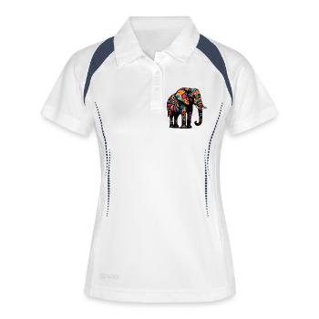 Elephant - Women's Polo breathable - white/navy - Front