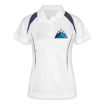 Gebirge - Frauen Polo atmungsaktiv - Weiß/Navy - Vorne