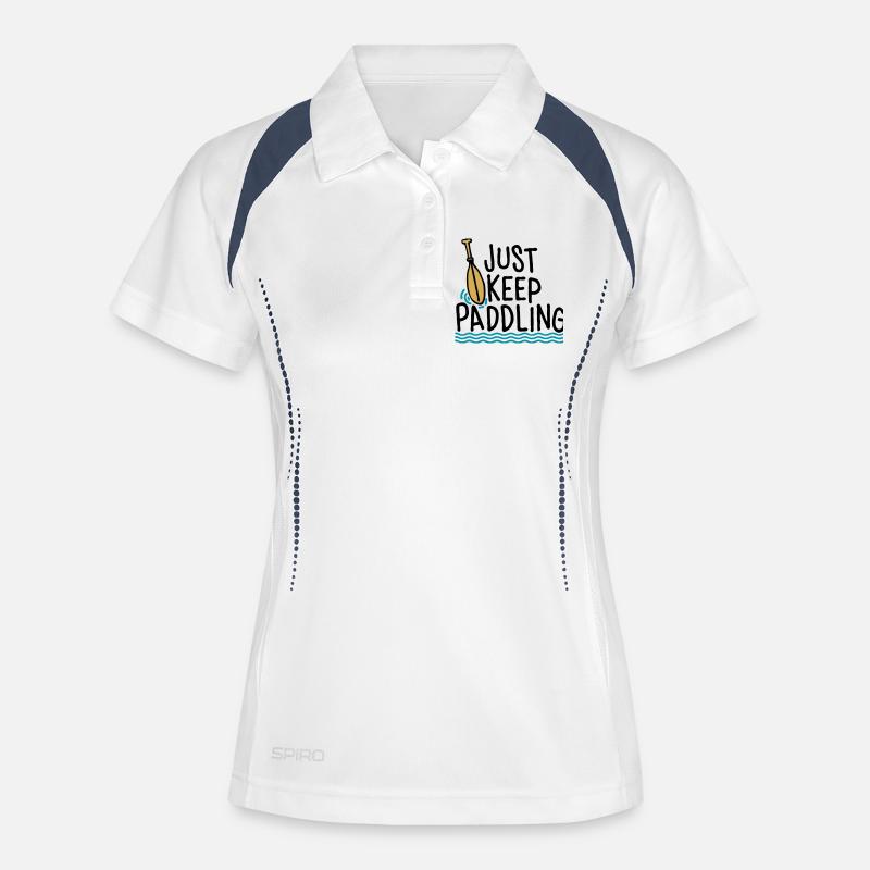 Just Keep Paddling - Women's Polo breathable - white/navy