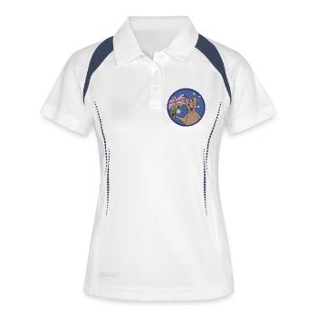 Adorable boomerang Kangourou Australie - Polo respirant Femme - blanc/marine - Devant
