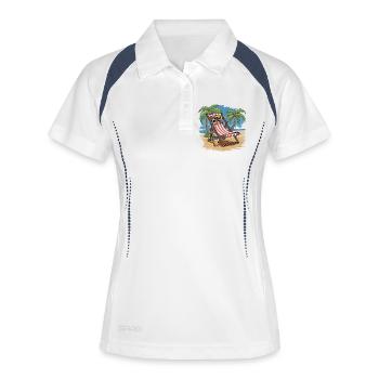 Finally Retired 2025 Professional Grandpa Opa und - Frauen Polo atmungsaktiv - Weiß/Navy - Vorne
