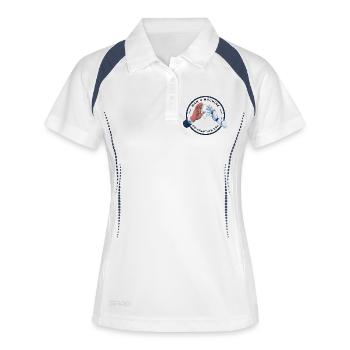 Haptic Bond: Human Robot Handshake - Women's Polo breathable - white/navy - Front