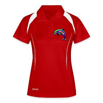 Dolphin - Women's Polo breathable - white/navy - Front