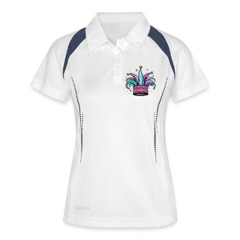 Fool's Cap Fool's Cap for Carnival and Carnival - Women's Polo breathable - white/navy - Front
