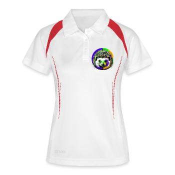 Igel - Frauen Polo atmungsaktiv - Weiß/Navy - Vorne