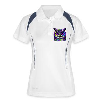 Owl - Women's Polo breathable - white/navy - Front