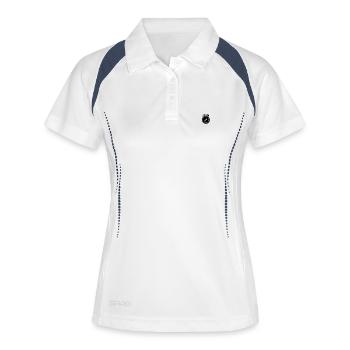 Zeit - Frauen Polo atmungsaktiv - Weiß/Navy - Vorne