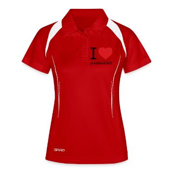 I LOVE MARRAKESH - Women's Polo breathable - white/navy - Front