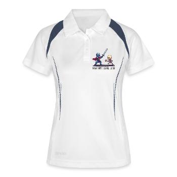 First Fight, Level Later – Knight vs Skeleton - Women's Polo breathable - white/navy - Front