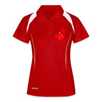 Love Hearts Fish - Women's Polo breathable - white/navy - Front