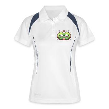 Les Kiwis sont amoureux - Polo respirant Femme - blanc/marine - Devant