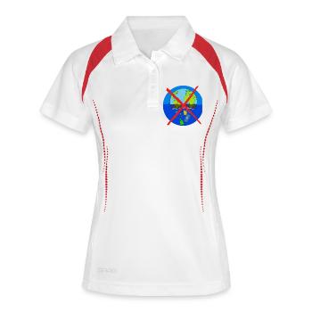 Planète terre - Polo respirant Femme - blanc/marine - Devant