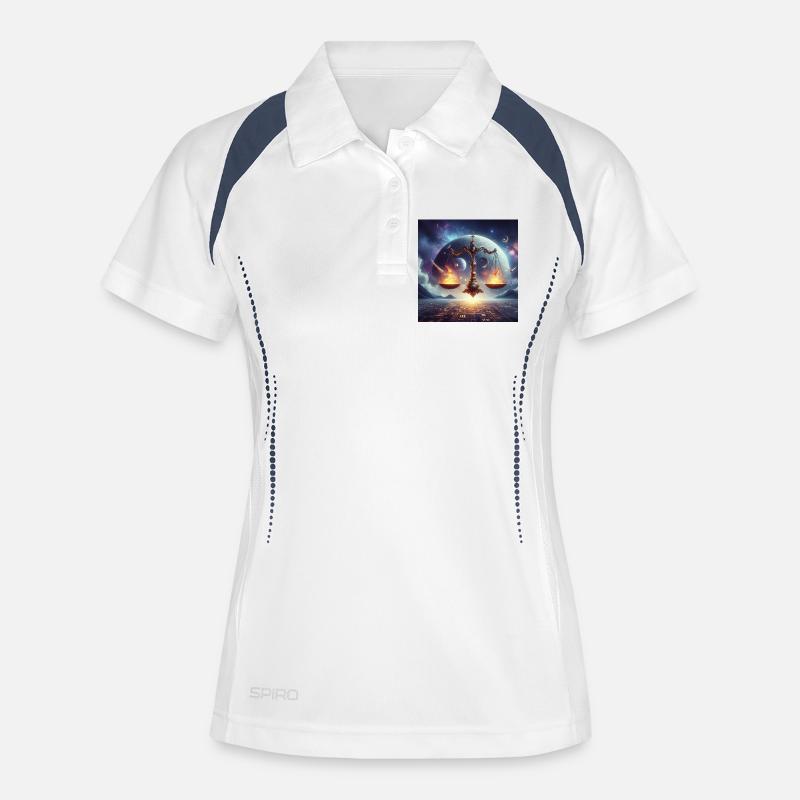 LIBRA \ Zodiac Signs - Women's Polo breathable - white/navy