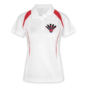 Japan - Frauen Polo atmungsaktiv - Weiß/Navy - Vorne
