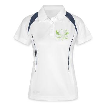 Mountains - Women's Polo breathable - white/navy - Front