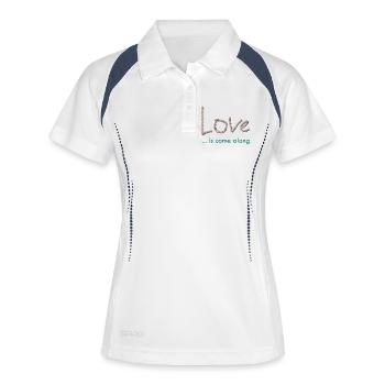 Love n1 - Frauen Polo atmungsaktiv - Weiß/Navy - Vorne