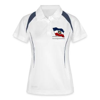 Flag Utah text banner - Women's Polo breathable - white/navy - Front