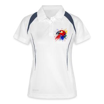 Coccinelle - Polo respirant Femme - blanc/marine - Devant