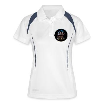 Chiot Magique - Polo respirant Femme - blanc/marine - Devant