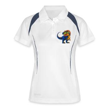 Dinosaur - Women's Polo breathable - white/navy - Front