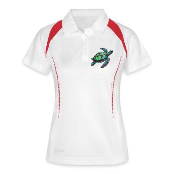 Sea turtle - Women's Polo breathable - white/navy - Front