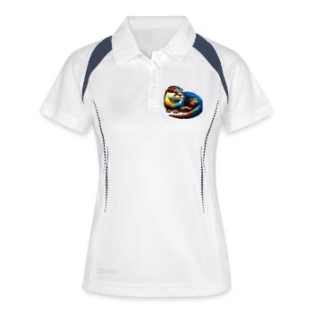 Loutre - Polo respirant Femme - blanc/marine - Devant