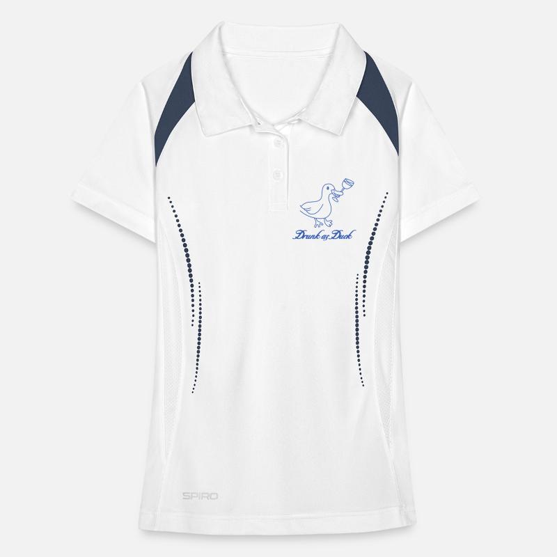 Drunk as Duck – Funny Drinking Word Game Women's Polo breathable