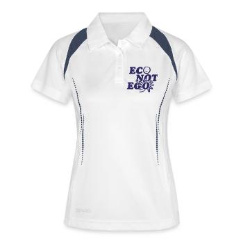Eco instead of ego - Women's Polo breathable - white/navy - Front