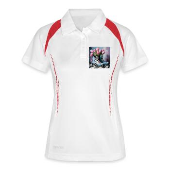Springtime with tulips - Women's Polo breathable - white/navy - Front
