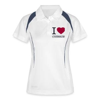 I LOVE CHERRIES - Women's Polo breathable - white/navy - Front