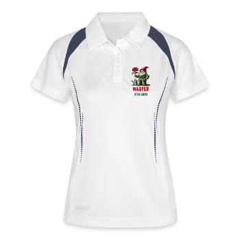 Maître du Jardin / Jardinage - Polo respirant Femme - blanc/marine - Devant