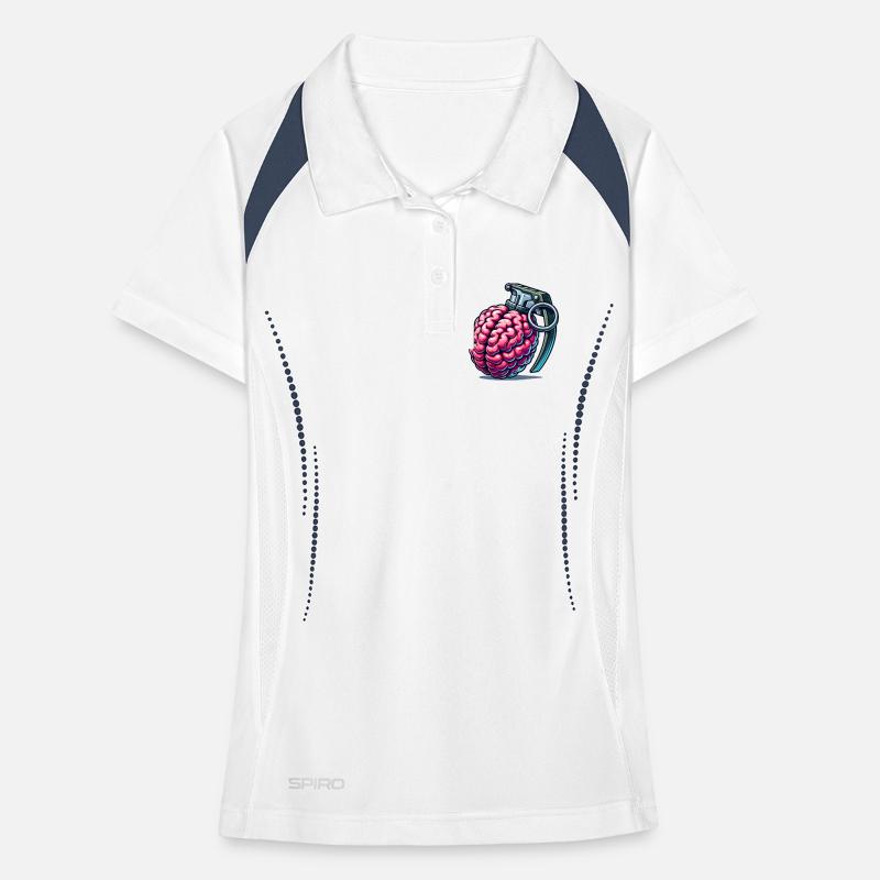 Brain Grenade – Explosive Thoughts Women's Polo breathable