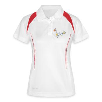 Pisces – Magical Zodiac Flower Illustration - Women's Polo breathable - white/navy - Front
