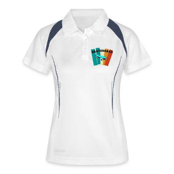 Skateboard - Polo respirant Femme - blanc/marine - Devant