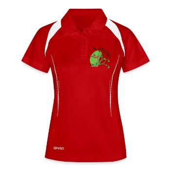 Helicobacter Pylori - Cartoon Gastroenterology - Women's Polo breathable - white/navy - Front