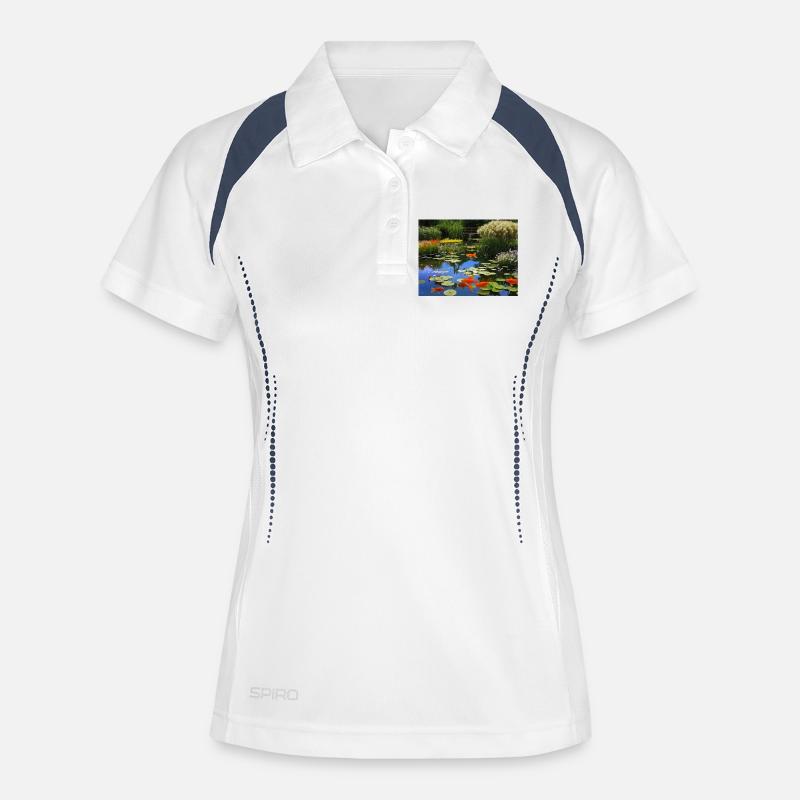 Koi Fish in Tranquil Waters - Women's Polo breathable - white/navy