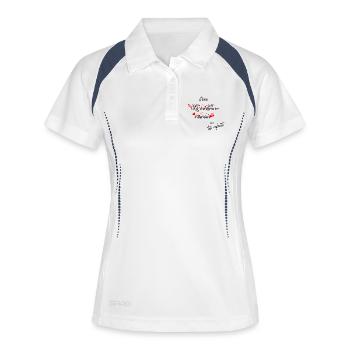 Élue la meilleure maman par tes enfants (v02) - Polo respirant Femme - blanc/marine - Devant