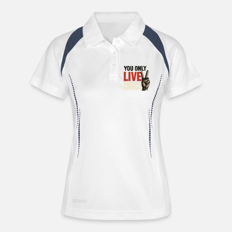 You only live vintage once - Women's Polo breathable - white/navy