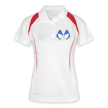 Two flags crossed of Akershus - Women's Polo breathable - white/navy - Front