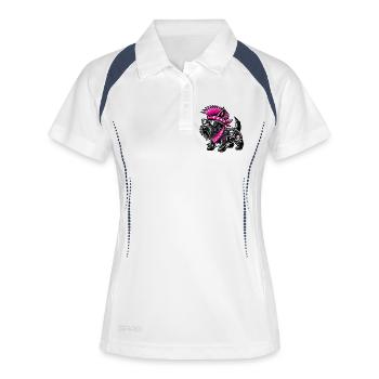 Scottish Terrier Punk Music - Women's Polo breathable - white/navy - Front